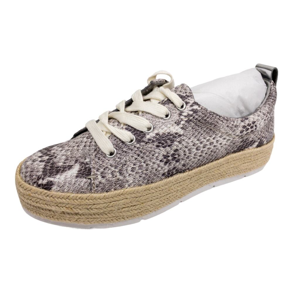 Treasure & Bond Payge Snake Platform Espadrille Sneaker Women's 8 Gray NWB